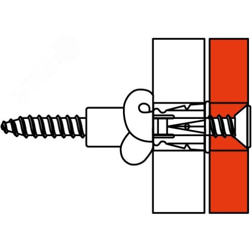 Саморез 3.5х50 мм дюбель F6