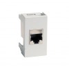 Компьютерная розетка RJ-45, кат. 5е, экранированная, 8P8C, Viva, белая, 1 модуль