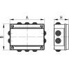 Коробка распределительная с кабельными вводами IP55 100х100х50мм (розница)