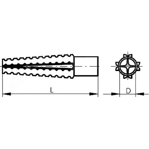 Дюбель металлический для газобетона 6x32