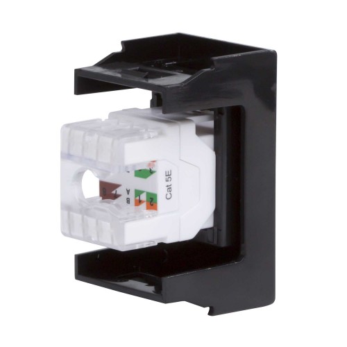 Розетка RJ-45 кат.5E, ЭУИ Вива (Viva),1 мод.,черн