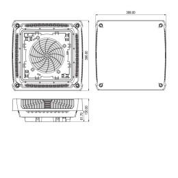 Потолочный вентилятор 135x400x400 мм, 675/702 м3/ч, 230 В, IP55
