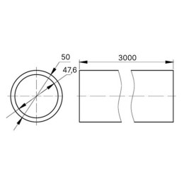 Труба жесткая оцинкованная D=50x1.2x3000 мм