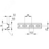 DIN-рейка 200см OMEGA 2F 15х5.5 с перфорацией