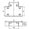 Угол плоский Т-образный IM 50x20 In-liner