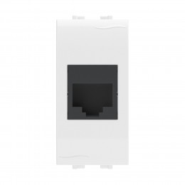 BRAVA Розетка компьютерная RJ45 (разъем PcNet) 1 модуль категория 5е белая