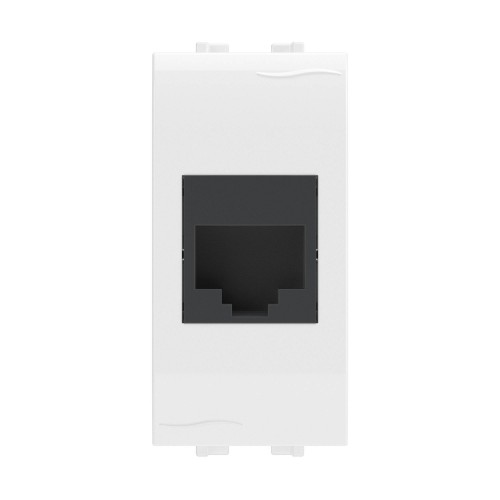 BRAVA Розетка компьютерная RJ45 (разъем PcNet) 1 модуль категория 5е белая