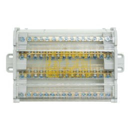 Блок распределения многополюсный 4 полюса, 125А 3/50кв.мм, 15/25кв.мм