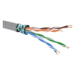 Витая пара F/UTP 4 пары CAT 5E нг(А)-LSLTx серый катушка 305м