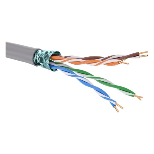 Витая пара F/UTP 4 пары CAT 5E нг(А)-LSLTx серый катушка 305м