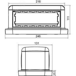 Напольная башенка BUS, 12 модулей, черная