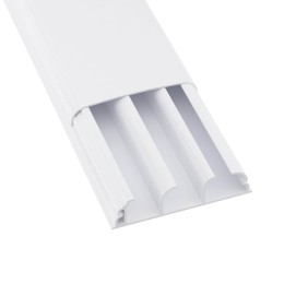 Кабель-канал 90x25 плинтусный треxсекционный с крышкой IN-Liner FRONT