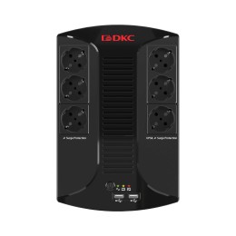 Источник бесперебойного питания line-interactive, Инфо ПДУ (Info PDU), 600 ВА/360 Вт, 1/1, 6xSchuko,  USB для зарядки (2), USB + RJ11, 1x7Aч