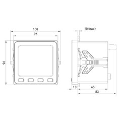 Устройство измерительное многофункциональное MMD9-E, LED-дисплей, RS-485, Modbus