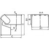 Угол 60x40мм внешний изменяемый 70-120 градусов