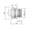 Муфта металлорукав-коробка DN 20 М25х15 наружная резьба