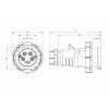 Вилка кабельная IP67 32A 3P+E+N 400V