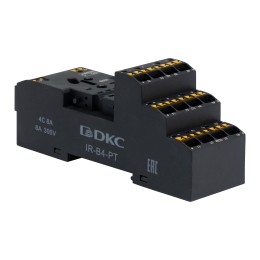 Колодка с клеммами push-in для реле на 4 группы IR-24DC/220DC/230AC-4CO
