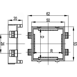 BRAVA Каркас 2 модуля белый IN-Liner FRONT