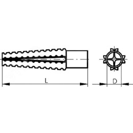 Дюбель металлический для газобетона 5x30