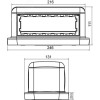Напольная башенка BUS, 12 модулей, белая