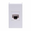 Компьютерная розетка RJ-45, кат. 5е, 8P8C, Viva, белая, 1 модуль