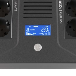 Источник бесперебойного питания line-interactive, Инфо ПДУ (Info PDU), 1000 ВА/600 Вт, 1/1,8xSchuko, LCD, 1x9Aч