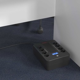Источник бесперебойного питания line-interactive, Инфо ПДУ (Info PDU), 1000 ВА/600 Вт, 1/1,8xSchuko, LCD, 1x9Aч
