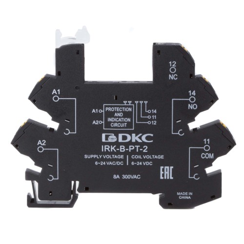 Колодка ультратонкая для реле RIS, входное напряжение 6-24V AC/DC, push-in клеммы