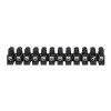 Колодка клемм из Полипропилена (раб.              темп. 85 град.) 41А, 12пол., для жил до           6кв.мм., чёрная
