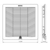 Вентиляционная решетка с фильтром RF 325x325 мм, IP54