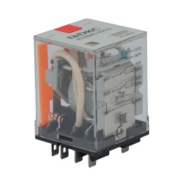 Реле миниатюрное силовое, 3CO, коммутируемый ток 16 А, AgSnO, напряжение 230V AC, опция – тест-кнопка+светодиод