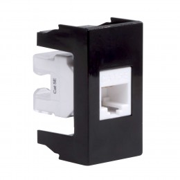 Розетка RJ-45 кат.5E, ЭУИ Вива (Viva),1 мод.,черн
