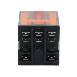Реле миниатюрное силовое, 3CO, коммутируемый ток 16 А, AgSnO, напряжение 230V AC, опция – тест-кнопка+светодиод