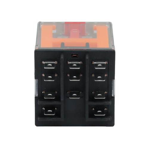 Реле миниатюрное силовое, 3CO, коммутируемый ток 16 А, AgSnO, напряжение 230V AC, опция – тест-кнопка+светодиод