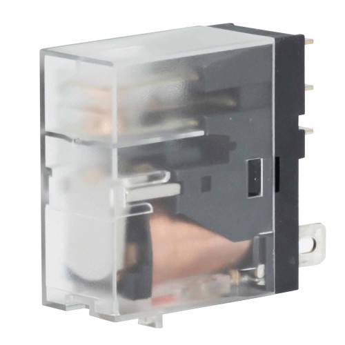 Реле миниатюрное промышленное, 1CO, коммутируемый ток 12 А, AgSnO, напряжение 230V AC, опция – светодиод