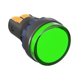 Сигнальная лампа со встроенным диодом 220В, зеленая, зажим Plug-In