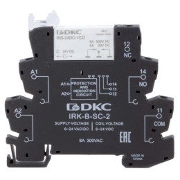 Реле интерфейсное, 1CO, коммутируемый ток 6 А, AgSnO, напряжение 24V AC/DC, винтовые клеммы