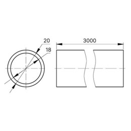 Труба жесткая оцинкованная диаметр 20x1x3000 мм