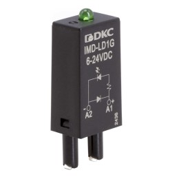 Модуль индикации и защиты, LED зеленый+диод A1+, 6-24V DC