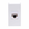 Компьютерная розетка RJ-45, кат. 6, 8P8C, Viva, белая, 1 модуль