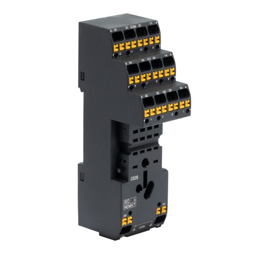 Колодка с клеммами push-in для реле на 4 группы IR-24DC/220DC/230AC-4CO