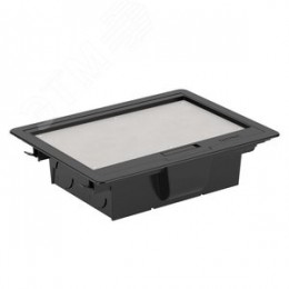 Лючок напольный 12 модулей черный RAL 9005