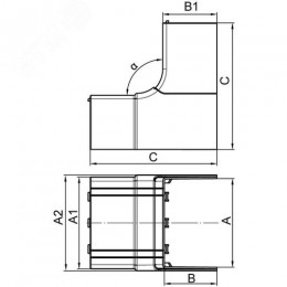 Угол внутренний изменяемый 60x40 70-120 градусов NIAV IN-Liner