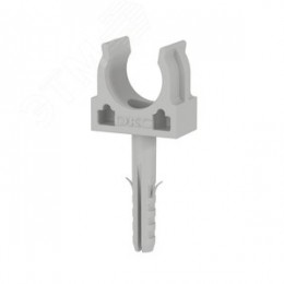 Держатель для труб 16 мм с защелкой и дюбелем