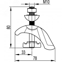 Струбцина М10 закрывающая