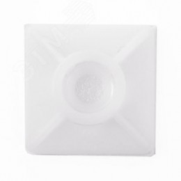 Монтажная база двойная самоклеящаяся 19x19, белая для хомутов шириной до 3,6мм