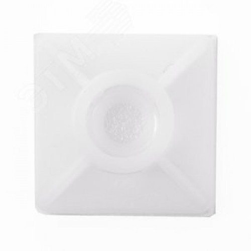 Монтажная база двойная самоклеящаяся 19x19, белая для хомутов шириной до 3,6мм