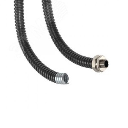 Металлорукав DN 26мм в ПВХ изоляции Dвн 26,5 мм   Dнар 31,5 25 м цвет чёрный