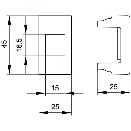 Адаптер для информационных разъемов KEYSTONE